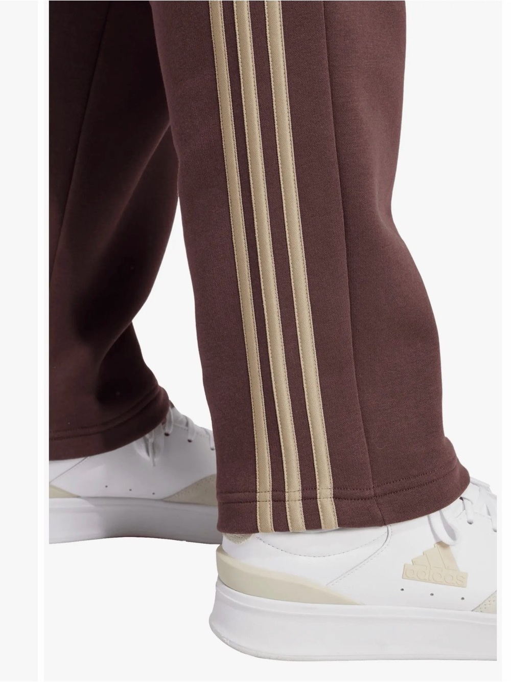 adidas Men's Brown/Maroon Track Pants with Beige Stripes - Picture 4 of 9